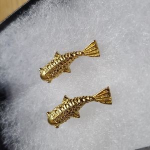 Gold Fish Earrings